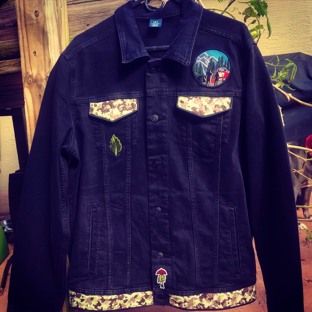 Denim patches jacket